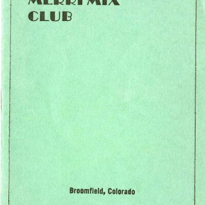 Merri Mix Club program, 1938