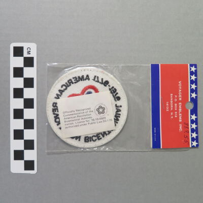 Back of patch.: Origsize: 3.5" (w) x 6" (l); Origformat: Artifact