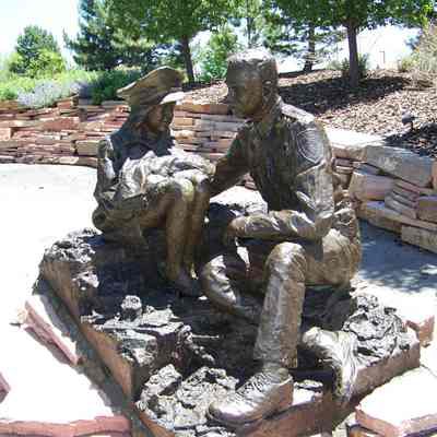 911 Memorial - Police Officer & Child
