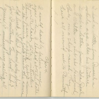-Scanned as 300dpi jpeg by Tom Peyton as an access copy, 08/11/2015.  Pages cropped around edges by Tom Peyton, 08/27/2015.  File originally named, "2015.18.3 page 74-75 300 dpi c."  The object ID has since been changed from 2015.18.3 to 2015.18.2.
-File renamed and uploaded to PastPerfect by Kevin Smith,08/10/2016
