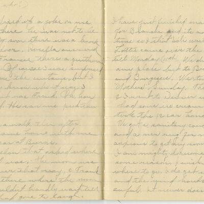 -Scanned as 300dpi jpeg by Tom Peyton as an access copy, 08/11/2015.  Cropped around edges by Tom Peyton, 8/16/2015 and named "Page 10 - 11 300 dpi c"
-File renamed and uploaded to PastPerfect by Kevin Smith,08/03/2016
