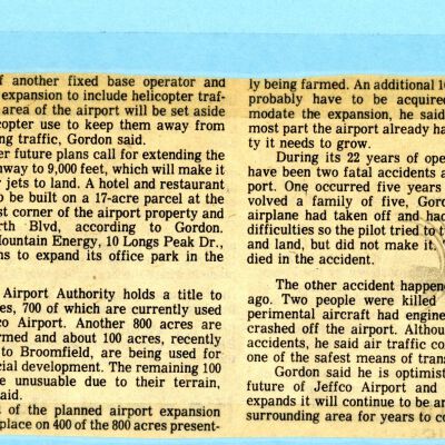 1959 foresight begins successful Jeffco Airport