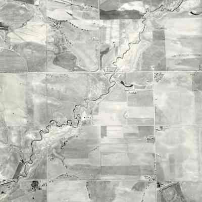 Aerial photograph of 128th Ave, 120th Ave, Lowell, at Federal Street from 3-11-1957