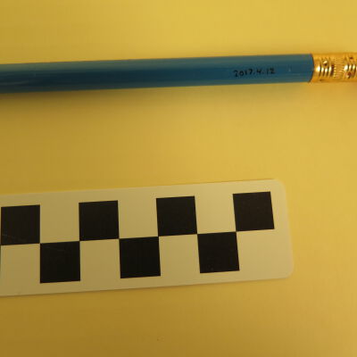 Number on pencil.: Origsize: 0.25" (w) x 7.75" (l; Origformat: Artifact