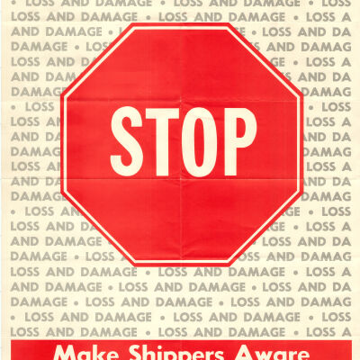 "Stop Loss and Damage" Freight Loss and Damage Prevention Poster