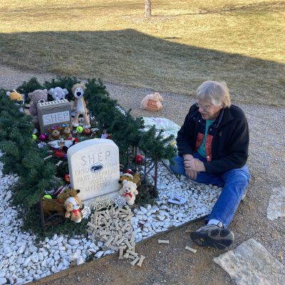 Andy Uryevick at the Grave of Shep
