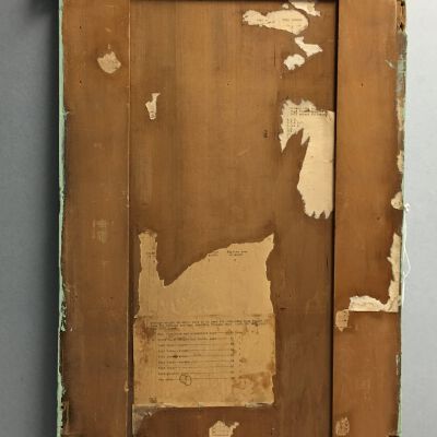 Back of cabinet door.: Origformat: Artifact