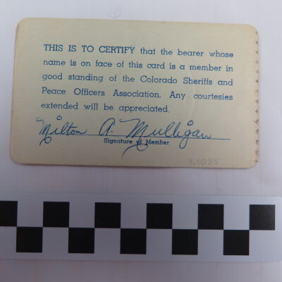 Back of card.: Origsize: 4" (w) x 2.5" (l); Origformat: Artifact