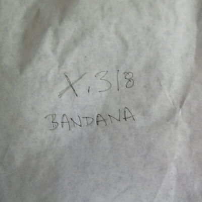 Number of bandana: Origsize: 24" (w) x 24" (l); Origformat: Artifact