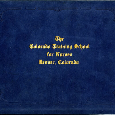 Ella Mitze's Diploma from the Colorado Training School for Nurses, with Cover