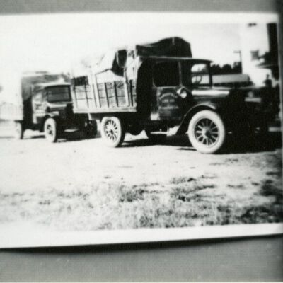 Broomfield Lumber Company trucks, undated: Origsize: 3.5" x 5"; Origformat: Print-Photographic; Resolution: 1000dpi