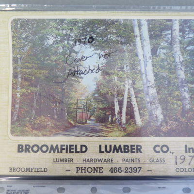Broomfield Lumber Co. Calendar 1970