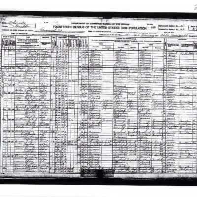 Census 1920 Burns Junction Station Agent: Origformat: Other