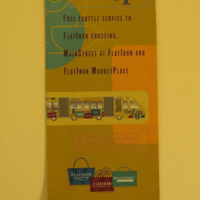 Front of brochure.: Origsize: 12.5" (w) x 22.75" (; Origformat: Artifact