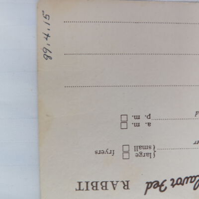 Number on cookbook.: Origsize: 5.5" (h) x 3.25" (w); Origformat: Artifact