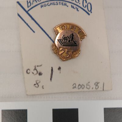 John S. Vaughan's Order of Railroad Telegrapher's 25-year Pin.