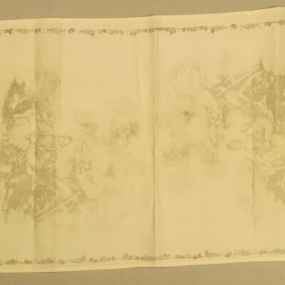 White Towel - Toile Printed