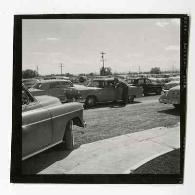 Cars at a new Broomfield housing development