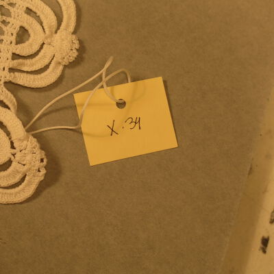 Number on furniture scarf: Origsize: 9" (w) x 12" (l); Origformat: Artifact