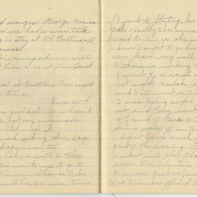 -Scanned as 300dpi jpeg by Tom Peyton as an access copy, 08/11/2015.  Cropped around edges by Tom Peyton, 8/18/2015 and named "Page 22 - 23 300 dpi c"
-File renamed and uploaded to PastPerfect by Kevin Smith,08/03/2016
