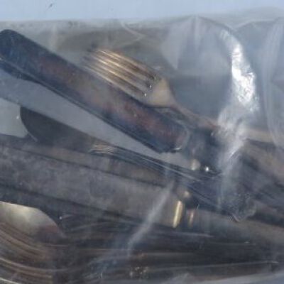 Flatware set in off-site storage