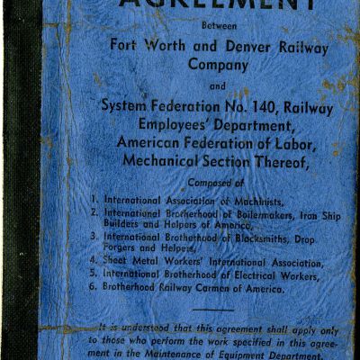 Handbook of Agreement Between Fort Worth and Denver Railway Company and Workers' Unions