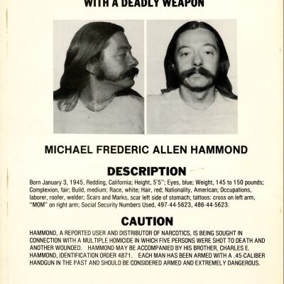 FBI Wanted Poster for Michael Frederic Allen Hammond