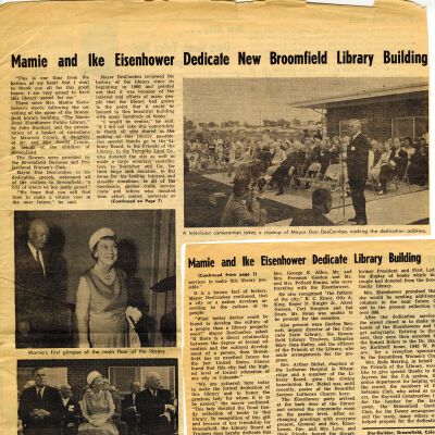 Mamie and Ike Eisenhower Dedicate New Broomfield Library Building