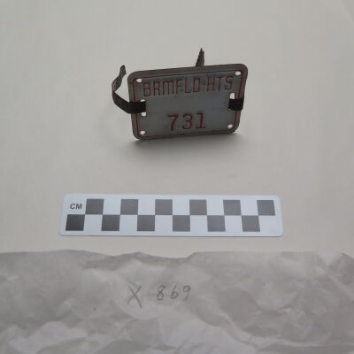 Plate, License