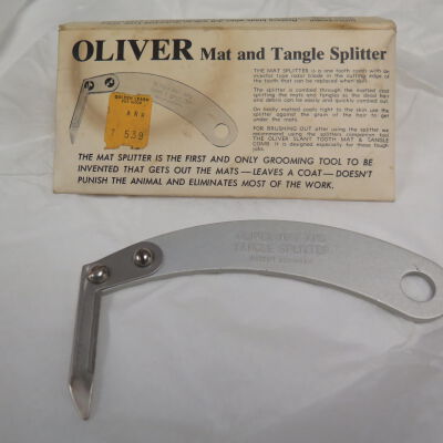 Tangle splitter and front of packaging.: Origsize: 3" (w) x 5.75" (l); Origformat: Artifact