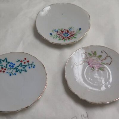 Set of 3 saucers: Origsize: 2.5" (d); Origformat: Artifact
