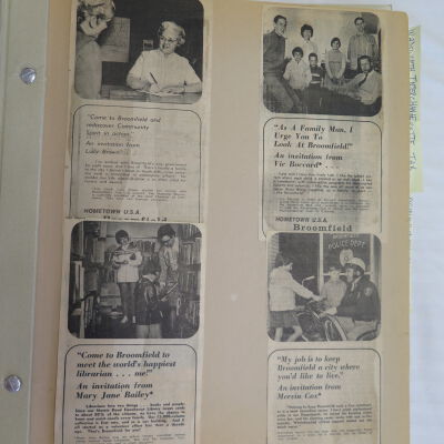 Scrapbook of Broomfield newpaper articles 1968 - 1972