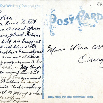 "A Merry Christmas" Postcard