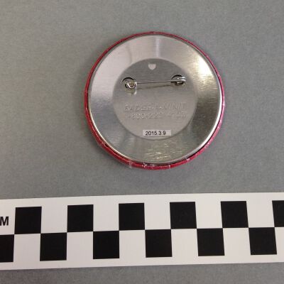 Back of button.: Origsize: 2.5" (dia); Origformat: Artifact