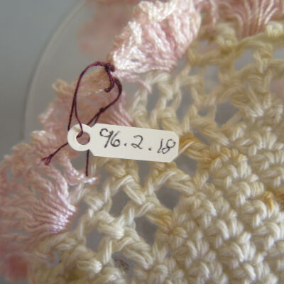 Number of bonnet: Origsize: 5" (w) x 8.5" (l); Origformat: Artifact