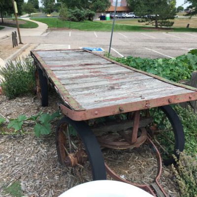 Baggage cart  as exhibited.: Origformat: Artifact