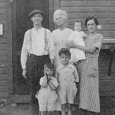 Burns Junction station agent and family