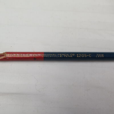Text on pencil: Origsize: 0.25" (w) x 4.75" (w; Origformat: Artifact