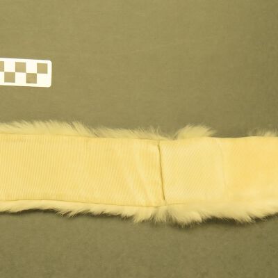 Back of fur collar.: Origsize: 2.5" (w) x 27" (l); Origformat: Artifact