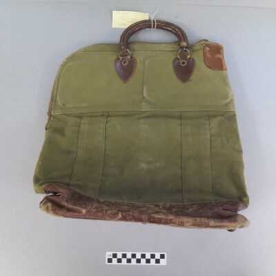 Back of money bag.: Origsize: 17" (h) x 16" (w) x; Origformat: Artifact