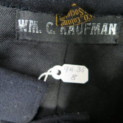 Close up of number on coat.: Origsize: 17" (w) x 39" (l); Origformat: Artifact