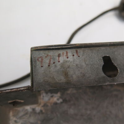 Number on clock.: Origsize: 9" (h) x 8" (w)  x 2; Origformat: Artifact
