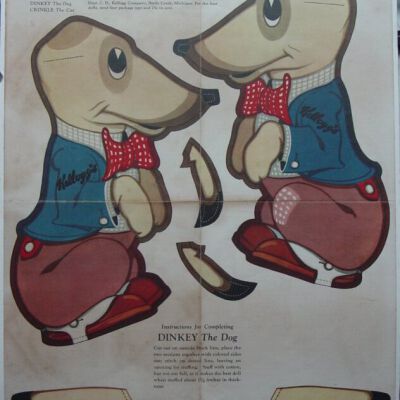 Dinkey the Dog, Kellogg's Cut and Sew Doll