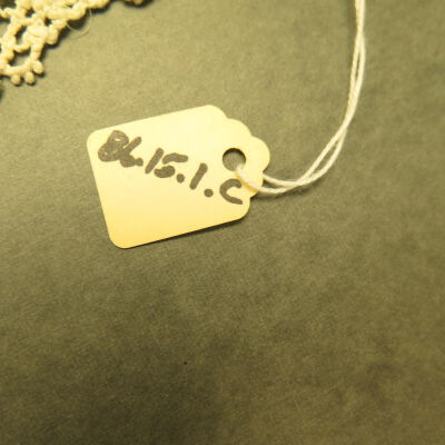 Number on lace.: Origsize: 15" (w) x 1.5" (l); Origformat: Artifact