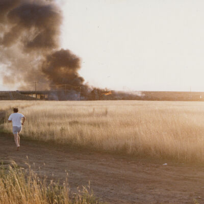 Men Running Toward a Train Wreck at US 36 in Broomfield