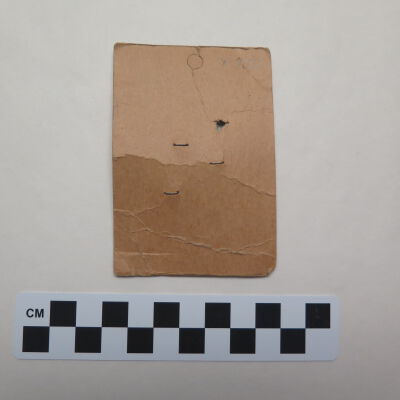 Back of card.: Origsize: 2.25" (w) x 3.75" (l; Origformat: Artifact