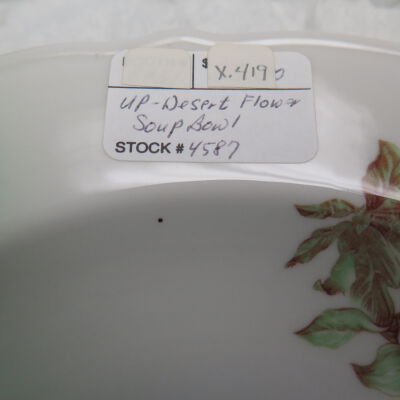 Sticker on bowl: Origsize: 1.75" (h) x 9" (dia); Origformat: Artifact
