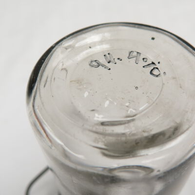 Number on bottom of jar.: Origsize: 5.25" (h) x 2.5" (di; Origformat: Artifact