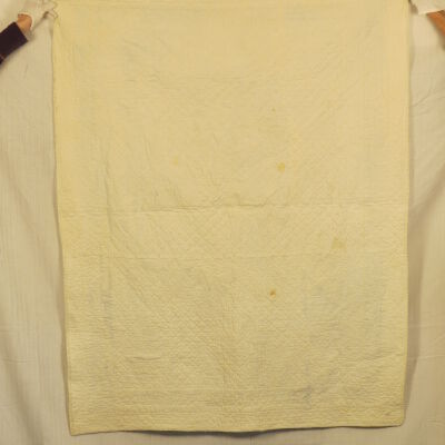 Blue and White Embroidered Crib Quilt