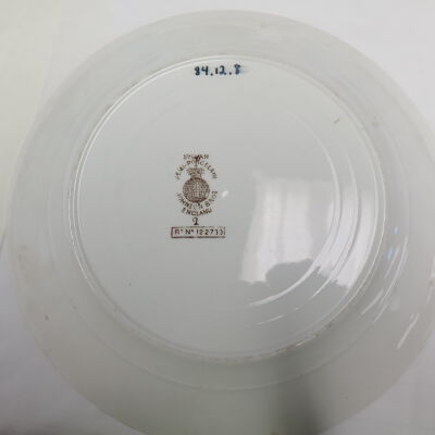 Bottom of plate.: Origsize: 1" (h) x 9" (dia); Origformat: Artifact